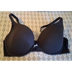 Cacique Black Comfort Cotton Padded pushup padded Boost Plunge 42DD Bra